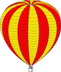 Image showing Air balloon on a white background. Vector illustration