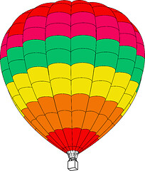 Image showing Air balloon on a white background. Vector illustration