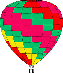 Image showing Air balloon on a white background. Vector illustration