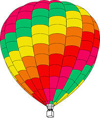 Image showing Air balloon on a white background. Vector illustration