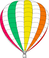 Image showing Air balloon on a white background. Vector illustration