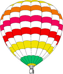 Image showing Air balloon on a white background. Vector illustration