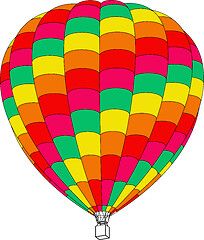 Image showing Air balloon on a white background. Vector illustration