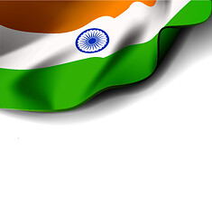 Image showing Waving flag of india Vector illustration on white background