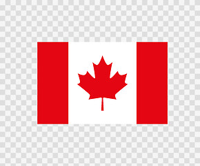 Image showing National flag of canada. Vector illustration on white