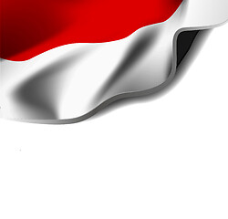 Image showing Waving flag of indonesia. Vector illustration on white background