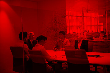 Image showing business people group brainstorming on meeting