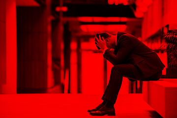 Image showing frustrated young business man