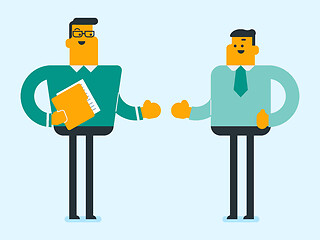 Image showing Business partners are going to shake hands.