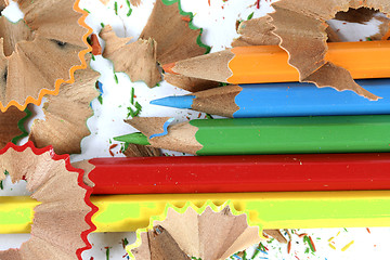 Image showing Pencils and wood shavings