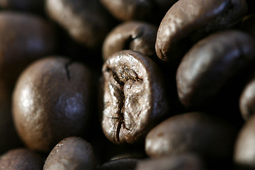 Image showing Fragrant fried coffee beans 