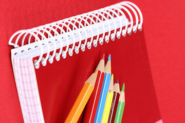 Image showing Pencils and agenda