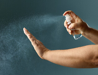 Image showing hand sanitizer spry