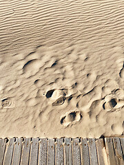 Image showing sand and wood background