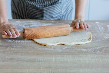 Image showing the yeast dough is rolled