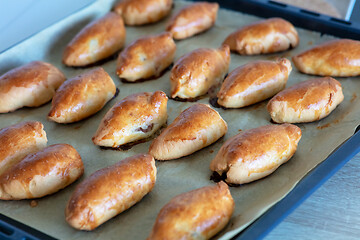 Image showing freshly baked meat buns