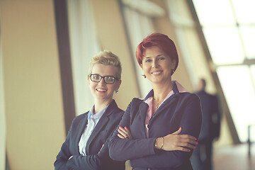 Image showing business woman goup at modern bright office