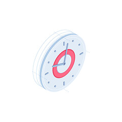 Image showing Clock vector isometric icon