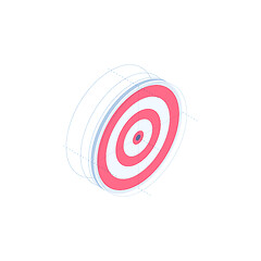 Image showing Target vector isometric icon