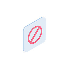 Image showing Stop vector isometric icon