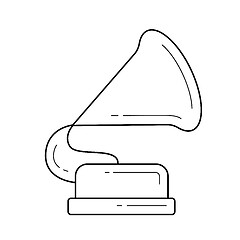 Image showing Gramophone line icon.