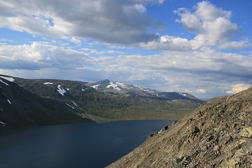Image showing Bessvatn seen from Besseggen 