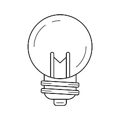 Image showing Idea lightbulb vector line icon.