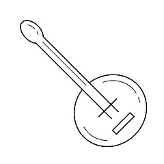 Image showing Banjo line icon.