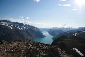 Image showing Gjende seen from Besseggen