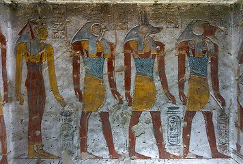 Image showing Ancient egypt carving color image