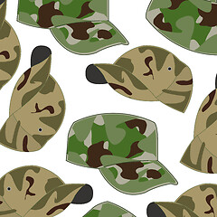 Image showing Headdress cap camouflage on white background is insulated