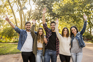 Image showing Group of happy friends