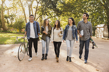 Image showing Students walking together