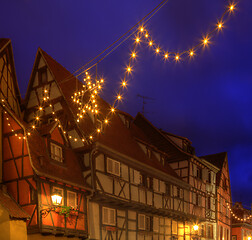 Image showing Festive Traditional Houses in Colmar