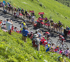 Image showing The Breakaway in Mountains - Tour de France 2016