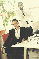 Image showing portrait of business couple at office