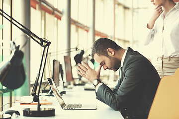 Image showing frustrated young business man