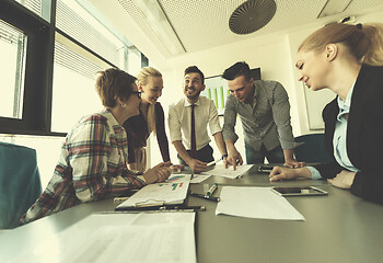 Image showing startup business team on meeting at modern office