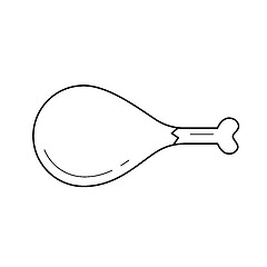 Image showing Drumstick vector line icon.