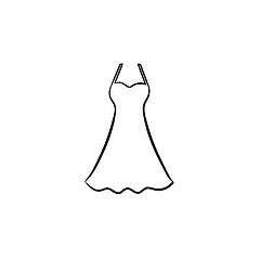 Image showing Sundress hand drawn sketch icon.