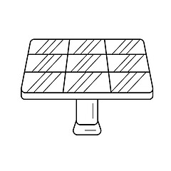 Image showing Solar panel vector line icon.