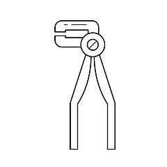 Image showing Dental pliers line icon.