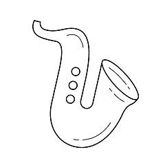 Image showing Saxophone line icon.