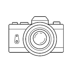 Image showing Retro camera line icon.