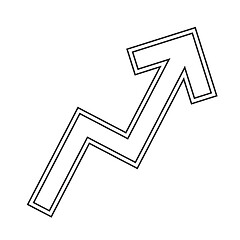 Image showing Zigzag arrow chart vector line icon.