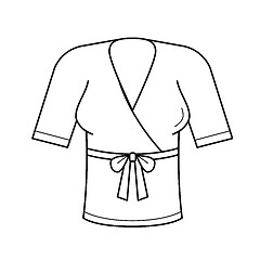 Image showing Woman blouse vector line icon.