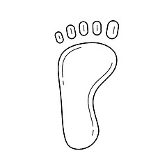 Image showing Foot line icon.