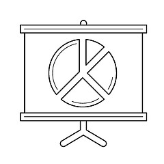 Image showing Projector for business presentation line icon.