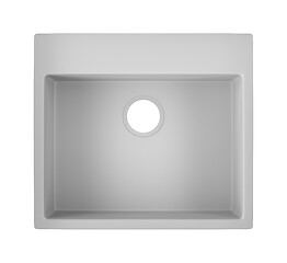 Image showing Gray composite sink, view from above