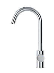 Image showing Silver kitchen faucet